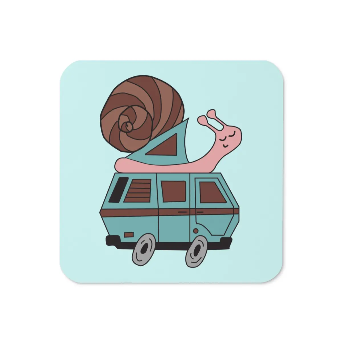Sally Snail Cork-Back Coaster 1
