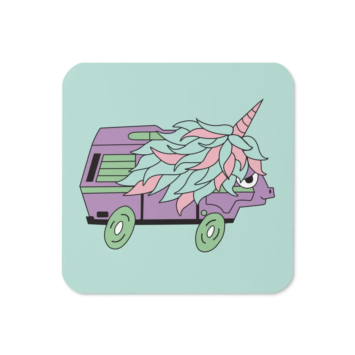 High-Top Hazel Unicorn Cork-Back Coaster 1