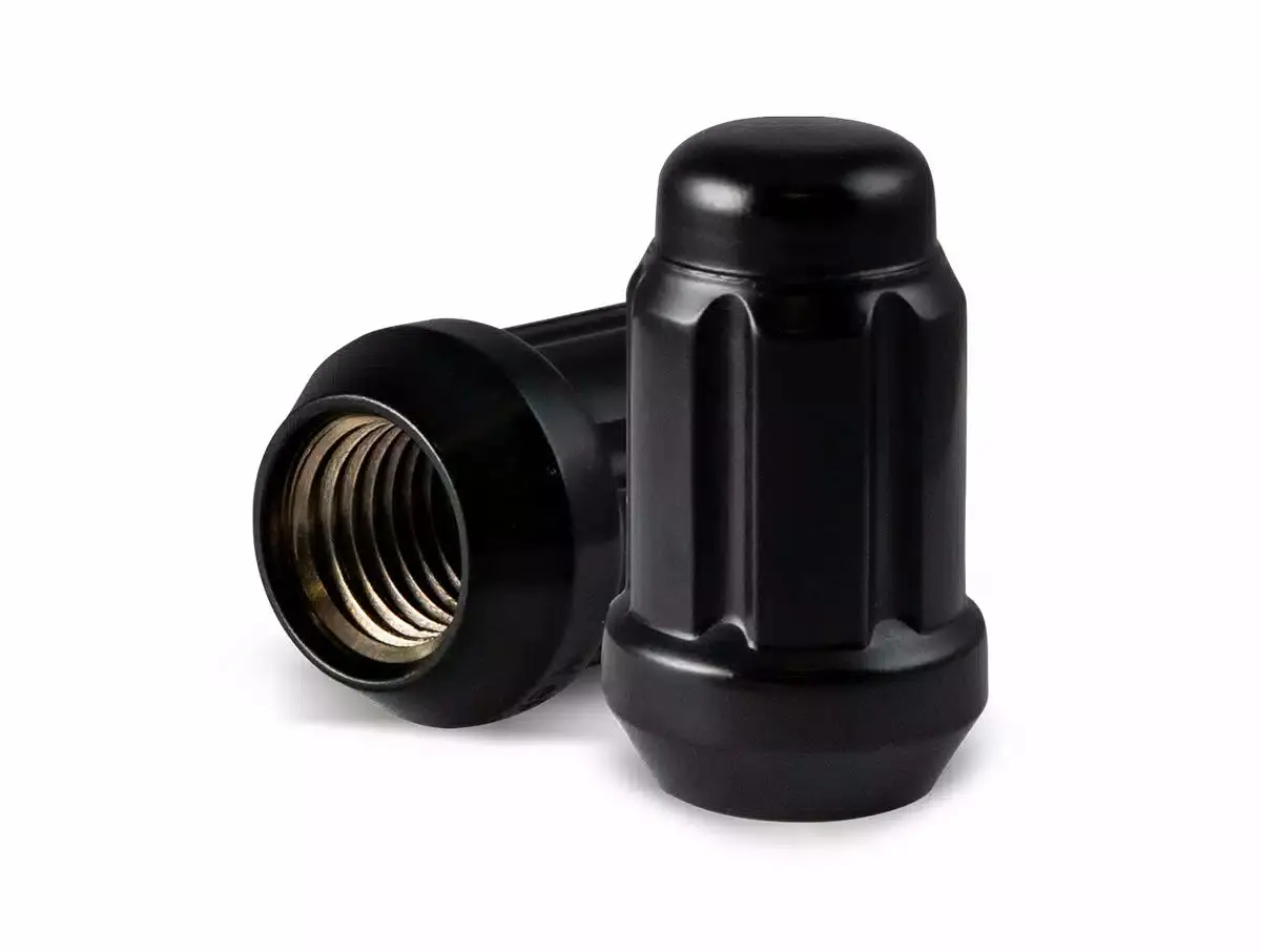 14X1.5 Closed End Spline Black 6 Lug Set Of 24 With Key - 8744K6-B 1