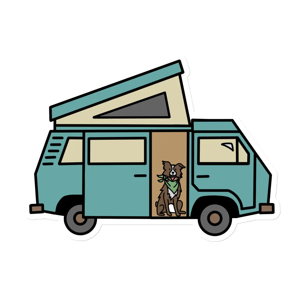 Dog In Van Magnet 3