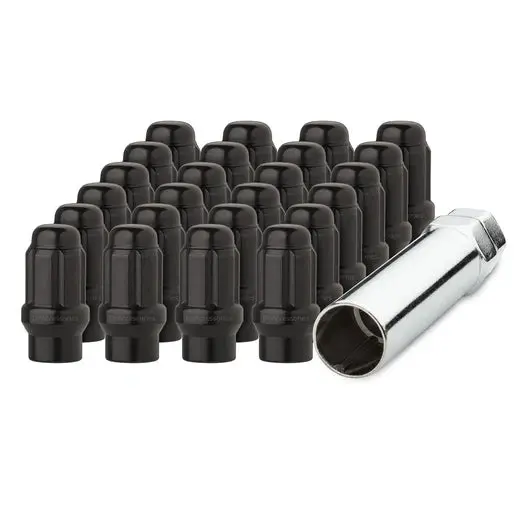 Gorilla 12Mmx1.5 Black Closed End Spline Et Lug Nut Set Of 24 W/ Key - Pt# K6ces-12150Bgr 1