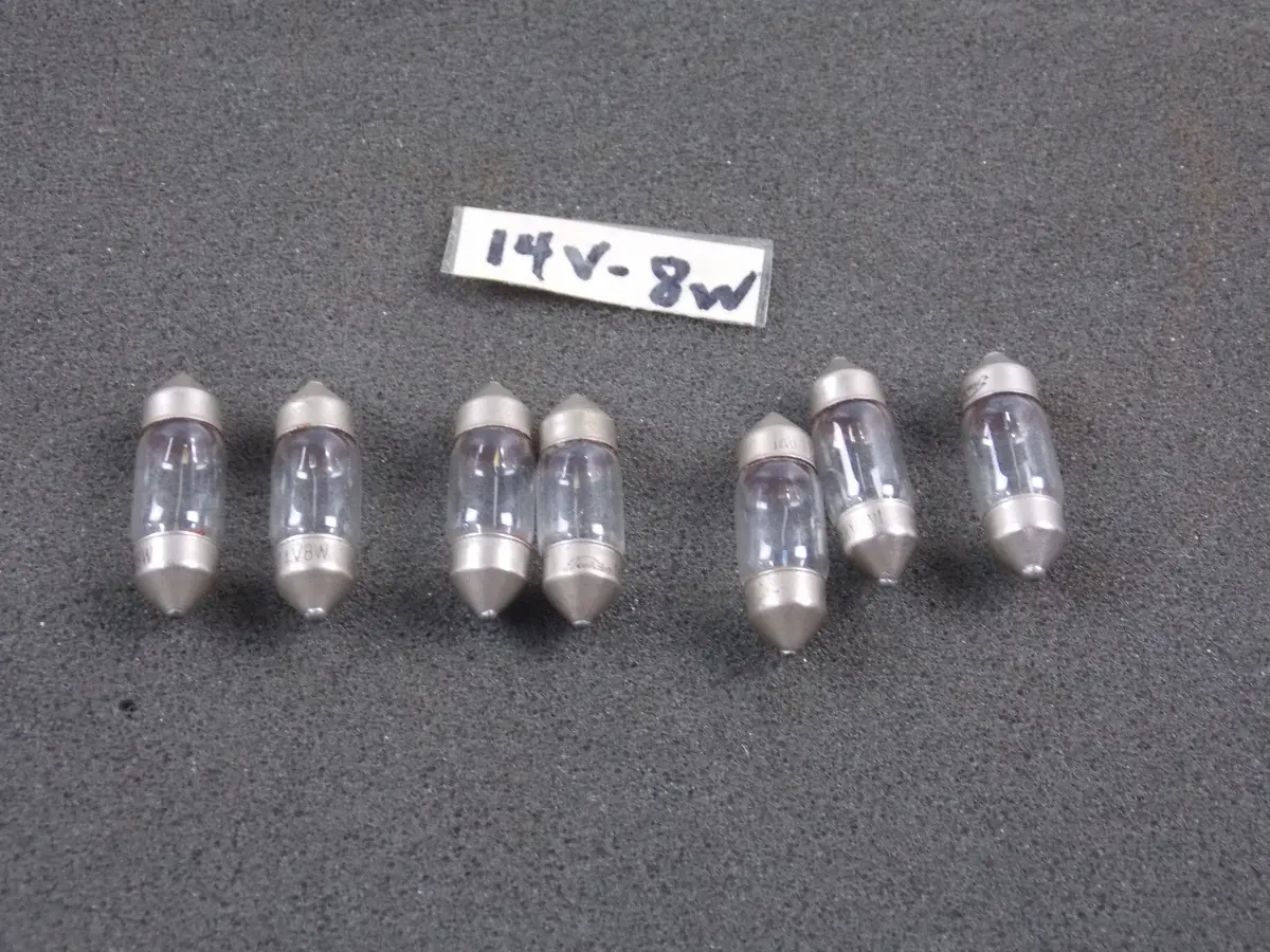 Set Of 7 Glass Bulb Light 14V/8W Automotive Motorcycles Kawasaki Honda Yamaha 1