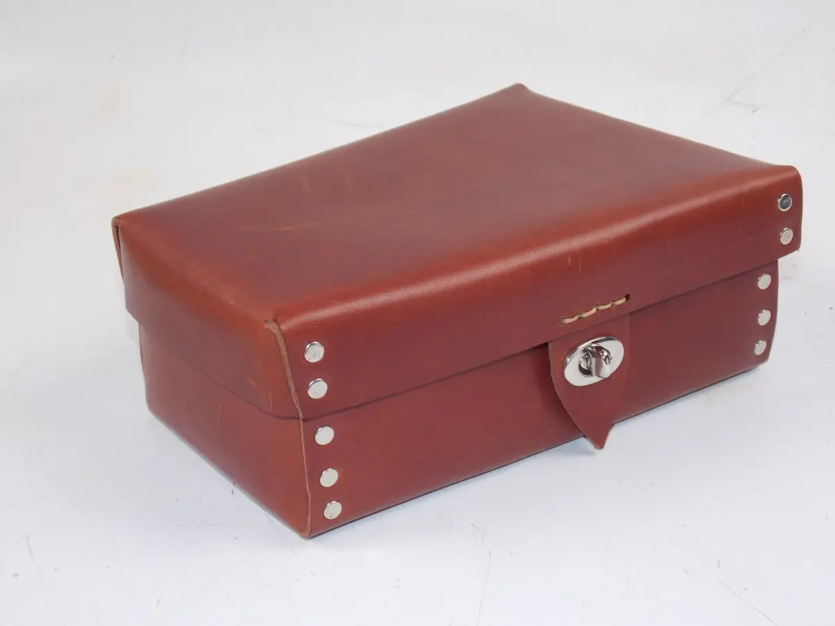 Brown Leather Tank Tool Bag Enduro Scrambler Bultaco Ktm Husqvarna Ducati Cafe 1