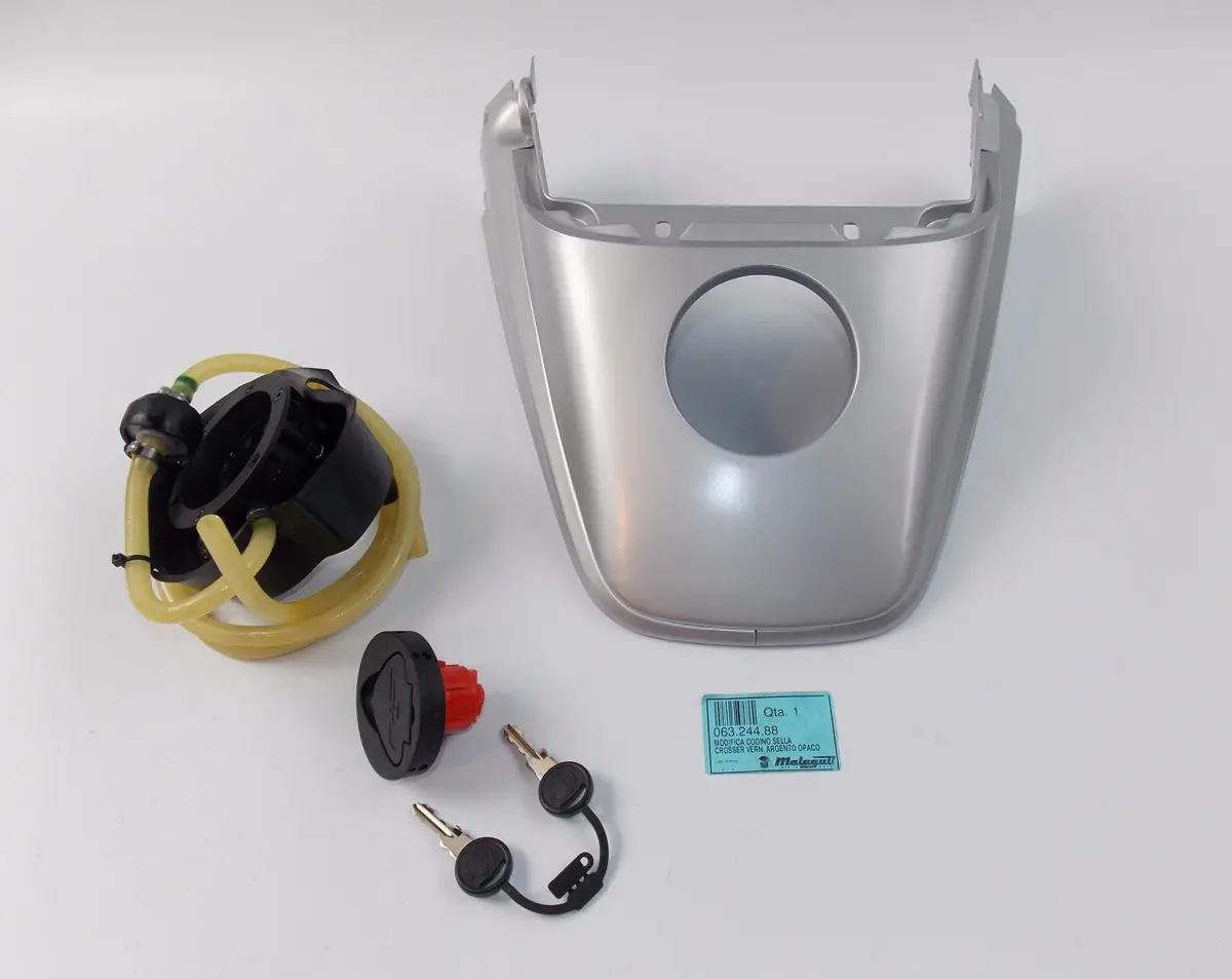 Oem Malaguti Crosser Cr1 Grey Tail Gas Tank Cover + Fuel Cap + Gasket 063.244.88 1