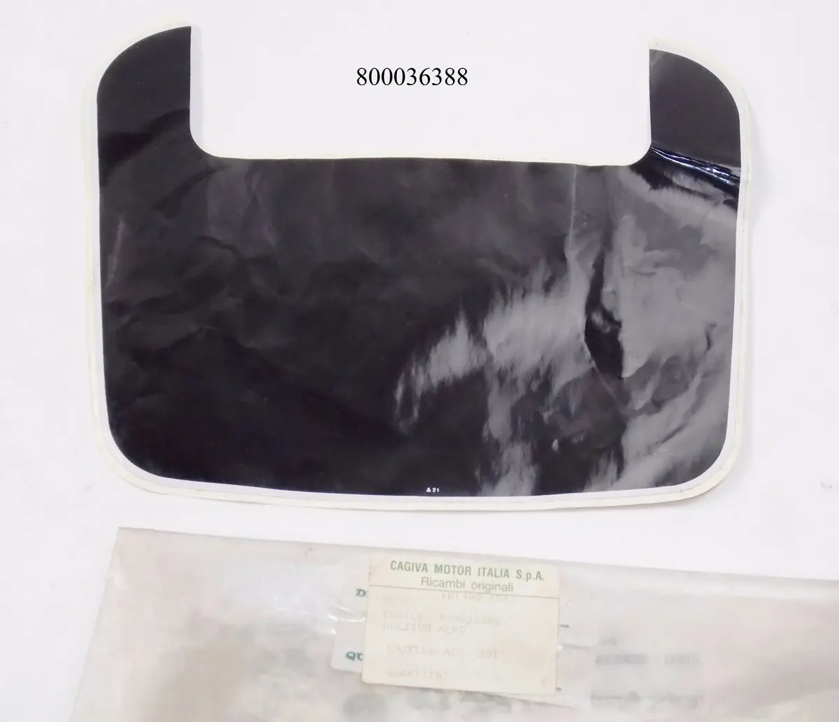 Nos Oem Cagiva 1982 Wmx 125 Front Plate Number Black Sticker 800036388 1