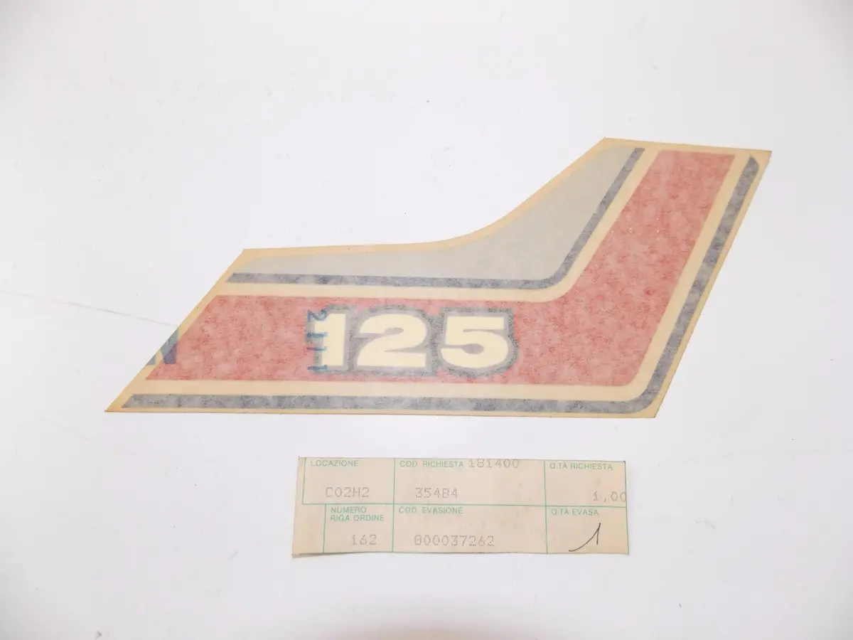 Nos Oem Cagiva Sxt 125 Right Side Panel Sticker "125" 800037262 1