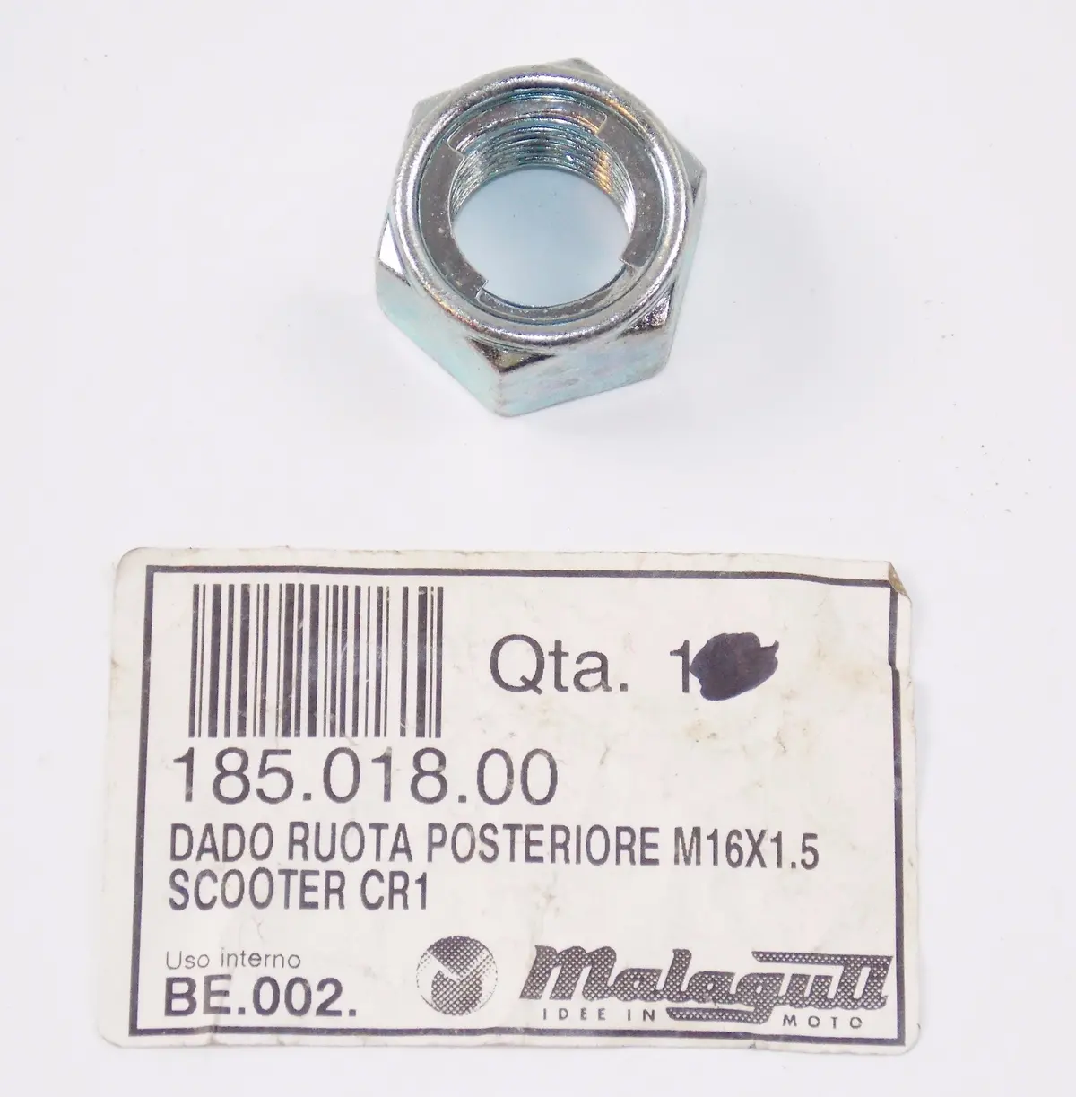 Nos Oem Malaguti Scooter Cr1 F12 F18 Ciak Rear Wheel Nut M16x1.5 185.018.00 1