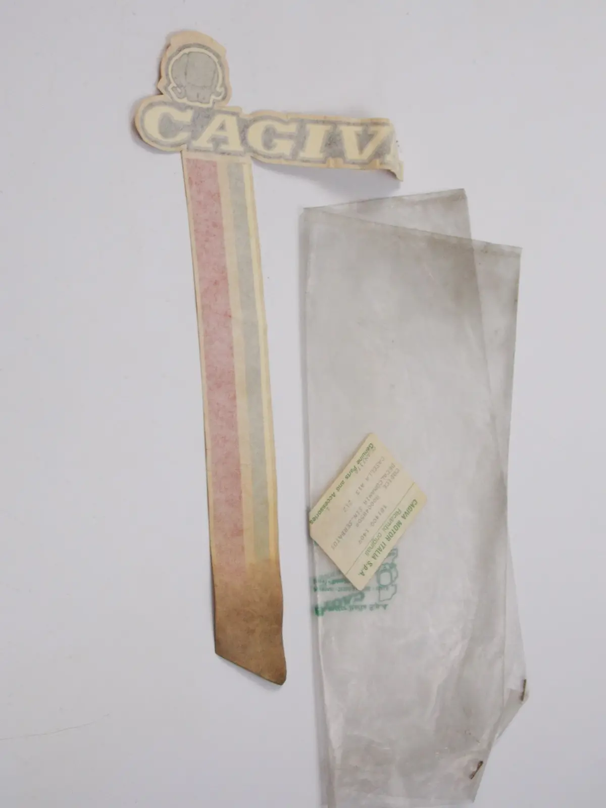 Nos Oem Cagiva 1986 Elefant 200 Lh Fuel Tank Sticker "Cagiva" 800048509 1
