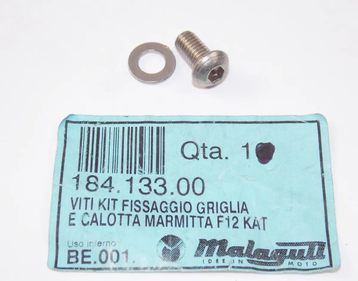Nos Oem Malaguti F12 F15 Exhaust Shield Heat Screw Set L=12Mm D=6Mm 184.133.00 1