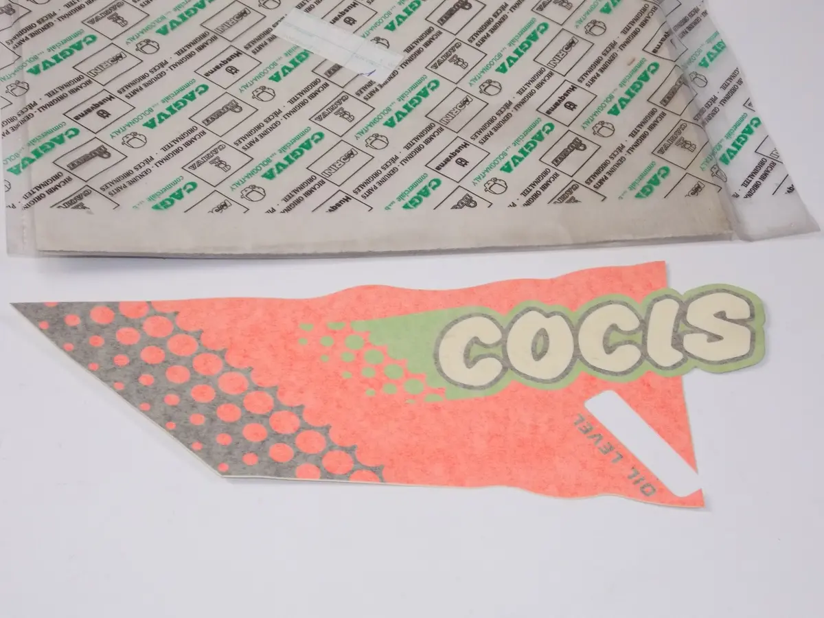 Nos Oem Cagiva 1989-1990 Cocis 50-2 Right Side Decal Stcker "Cocis" 800066374 1