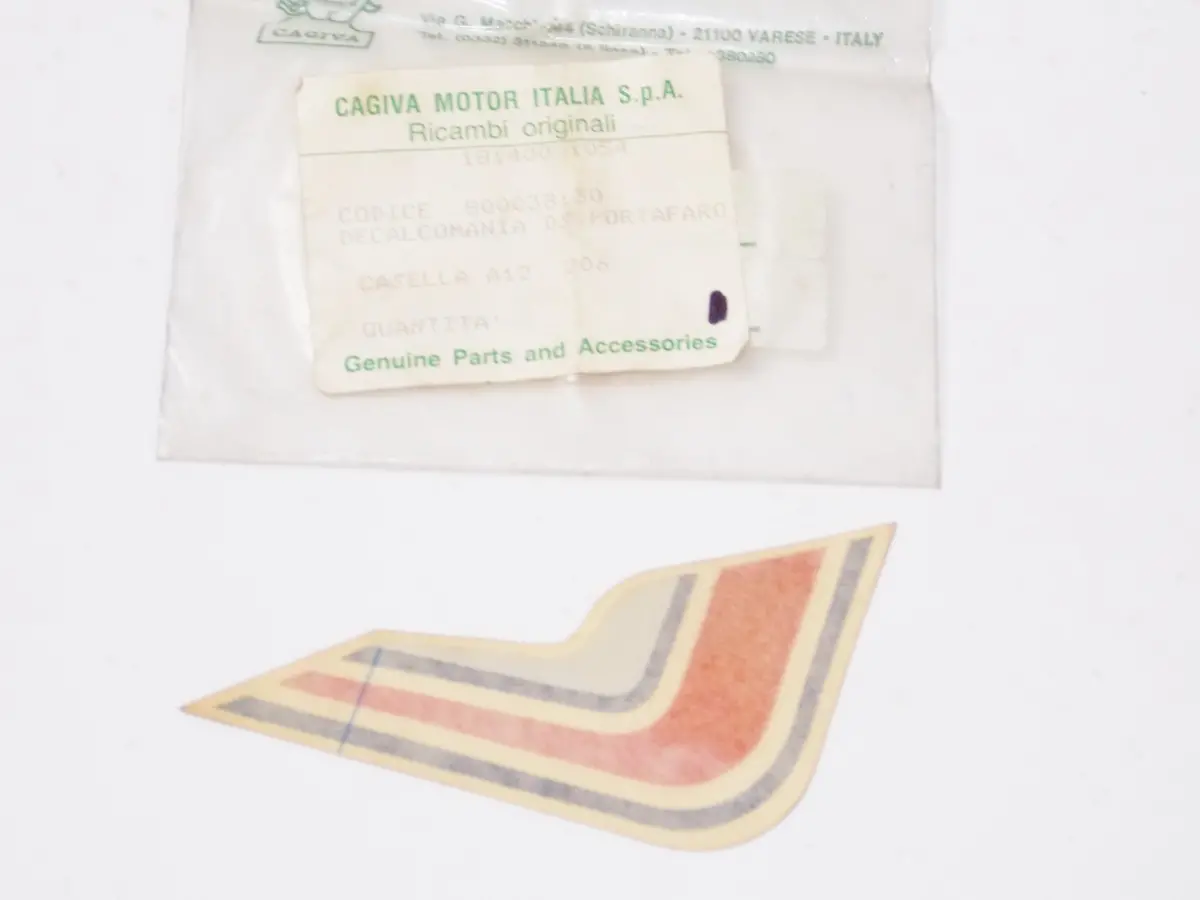 Nos Oem Cagiva Ala Blu 250/350 Rh Headlight Cover Sticker Emblem Decal 800038130 1