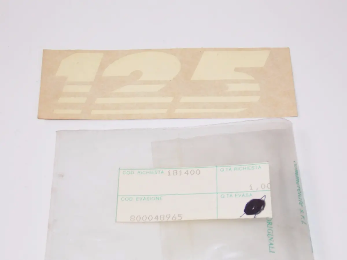 Nos Oem Cagiva 1986 Elefant 2 125 Ducati Husqvarna Trim Sticker "125" 800048965 1