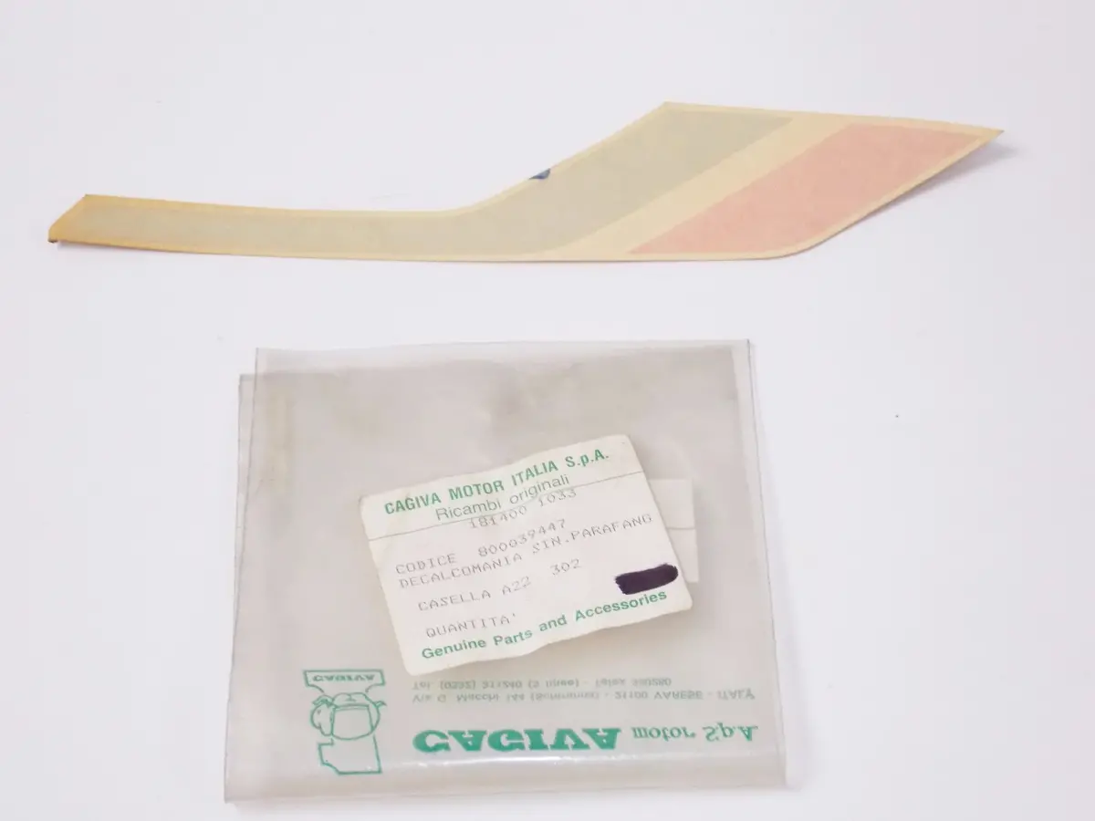 Nos Oem Cagiva Ala Rossa Lh Black/White Rear Fender Sticker 800039447 1