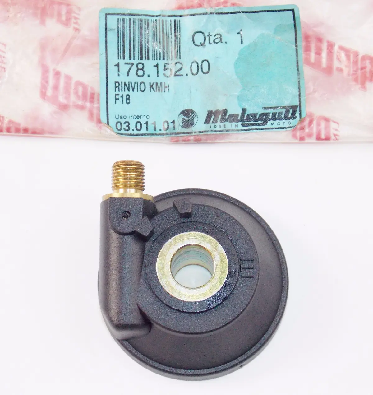 Nos Oem Malaguti F 18 Warrior 125/150 Speedometer Drive Kmh 178.152.00 1