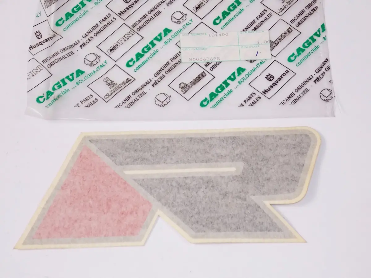 Oem Cagiva 1992 Freccia 125 C12 R 6-Speed Rh Lower Fairing Sticker "R" 800063698 1