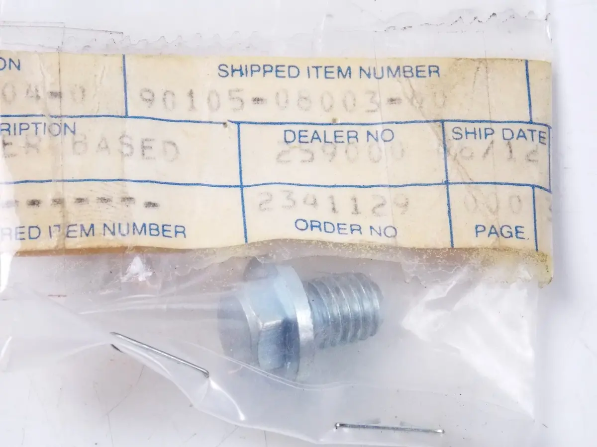 Nos Yamaha 1972-1987 Big Bear Maxim Xj650j Seca Bolt, Washer Based 90105-08003 1