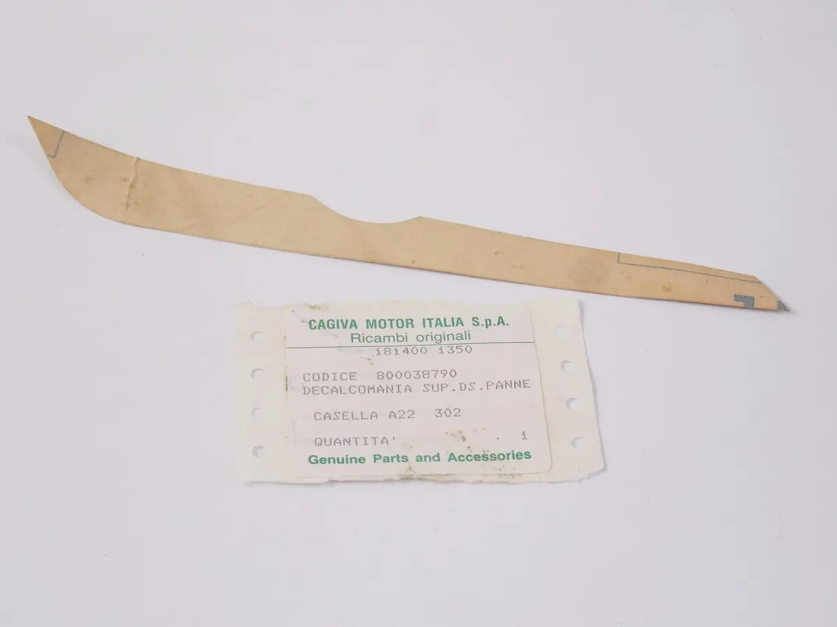 Nos Oem Cagiva Sst 125 Aletta Air Filter Brown Cover Upper Sticker 800038790 1