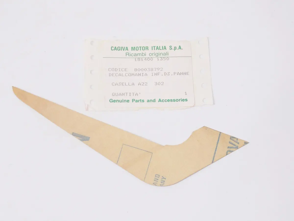 Nos Oem Cagiva Sst 125 Aletta Rh Air Filter Brown Cover Low Sticker 800038792 1