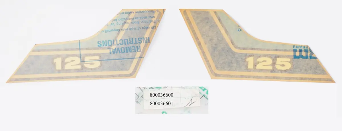 Oem Cagiva Sxt 125 Lh | Rh Side Cover Sticker Decal "125" 800036600 | 800036601 1