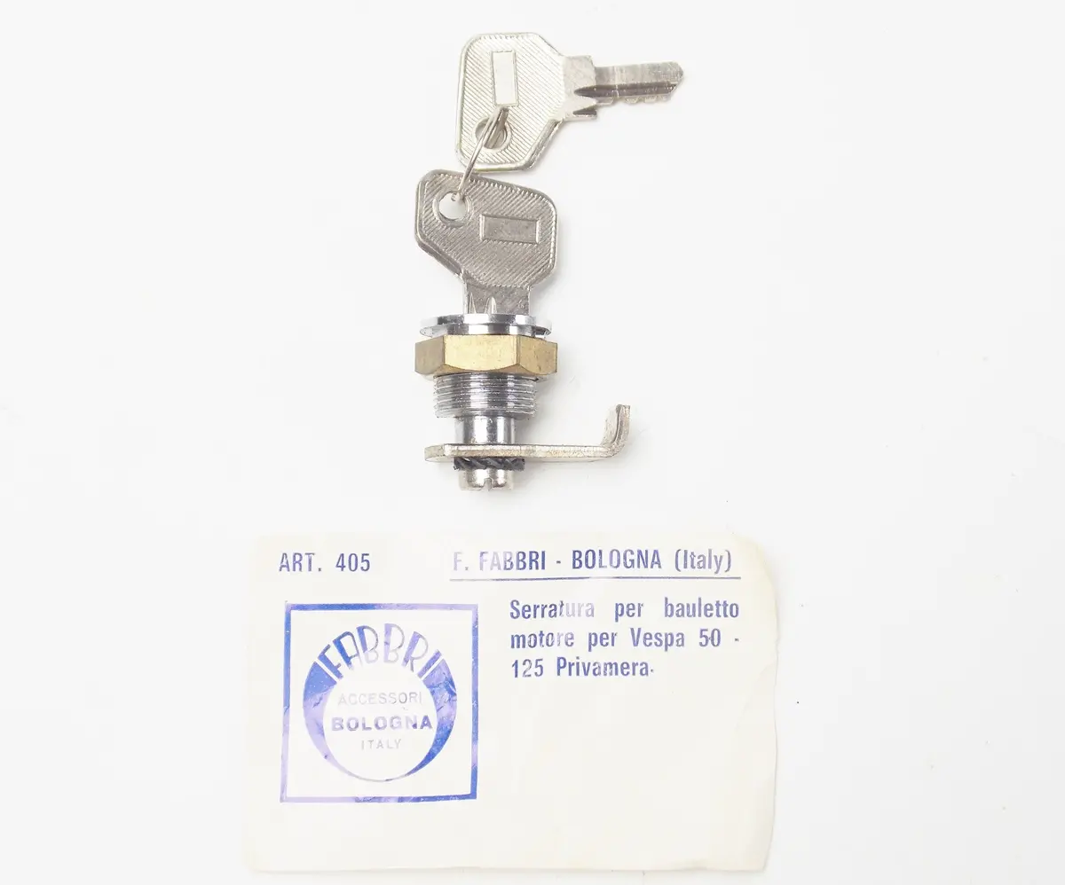 Fabbri 405 Engine Cover Lock+Key D=16Mm Vespa Piaggio 50 125 Primavera Scooter 1