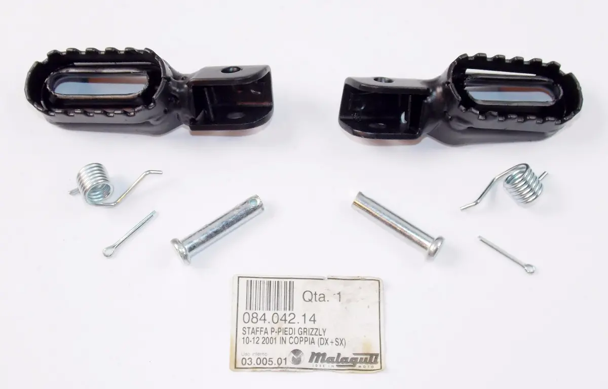 Nos Oem Malaguti 08-09 Grizzly 10” 12" Ce Foot Rest Set 084.042.14 1