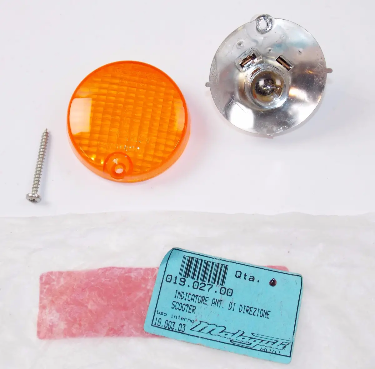 Nos Oem Malaguti Centro Sl F10 Wap/50 A.C. Front Indicator Set 019.027.00 1