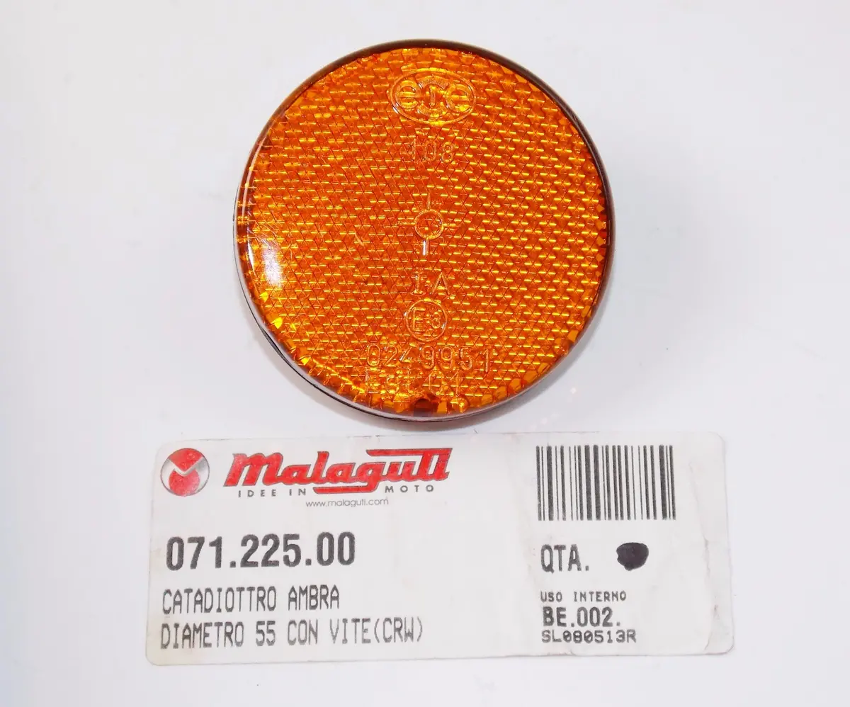 Nos Oem Malaguti Centro Sl F10 Wap F15 Lc F12 Xsm 50 Amber Reflector 071.225.00 1