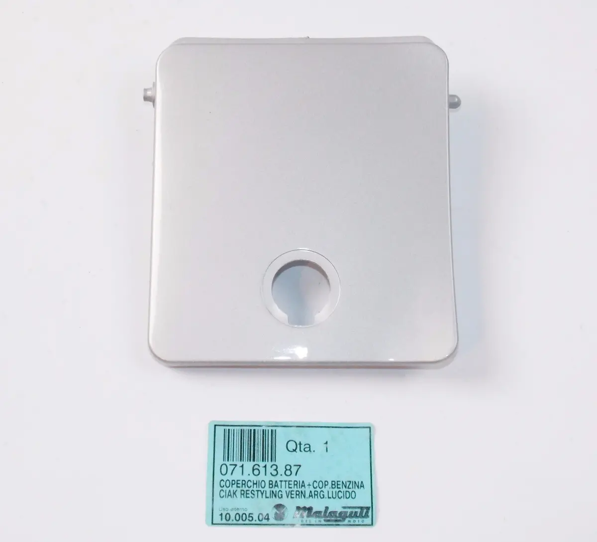 Nos Oem Malaguti Ciak Restyling Pulish Silver Battery Cover 071.613.87 1