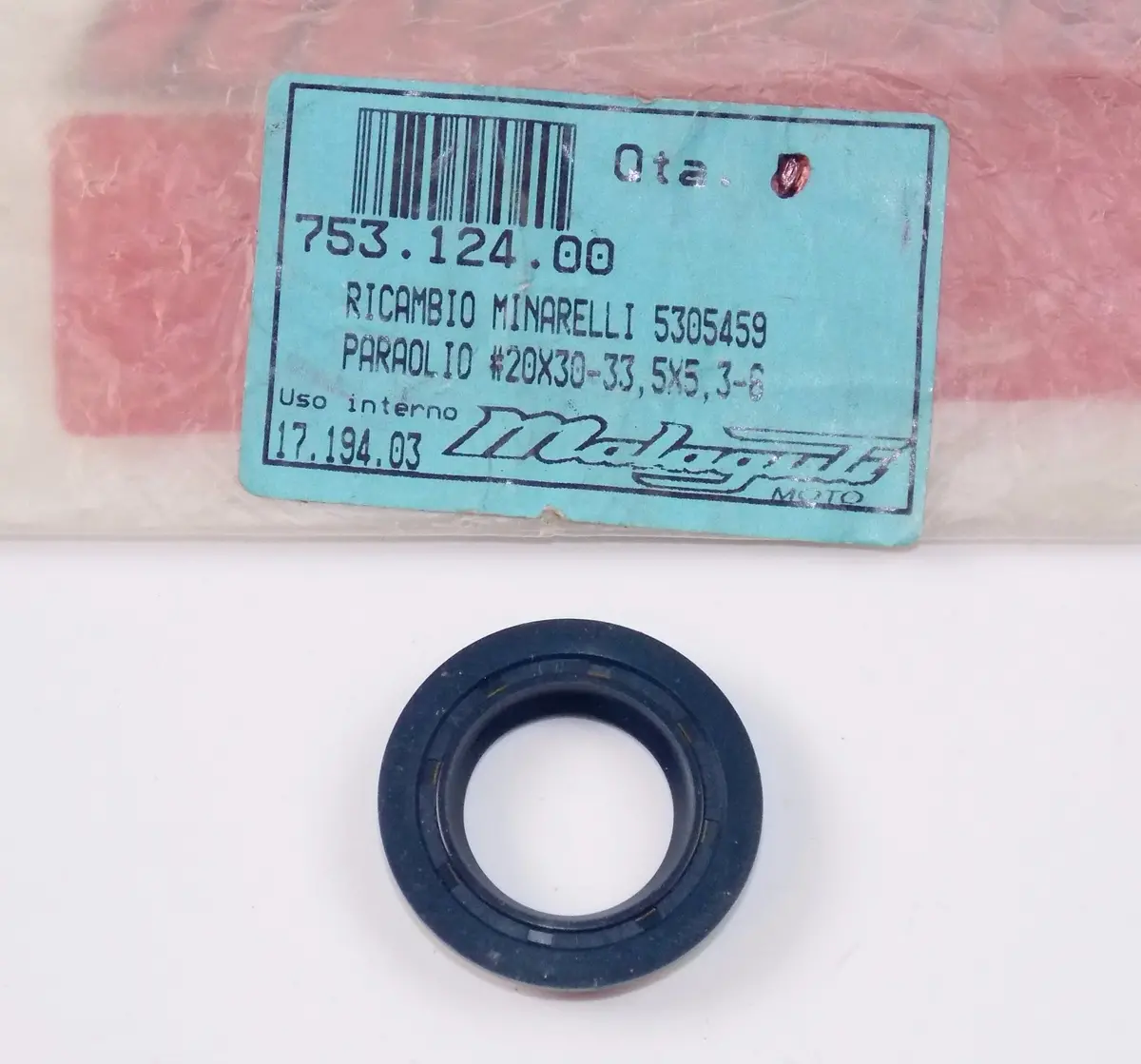 Nos Oem Malaguti 1997 F10 | F15 Flywheel Oil Seal 20X30-33, 5X5.3-6 753.124.00 1