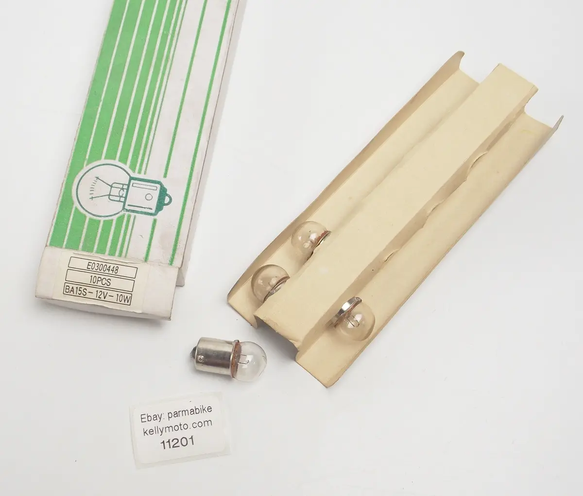 Light Bulb Light 12V 10W Base Ba15s E030048 Pkg Of 4 Moped Motorcycle Scooter 1
