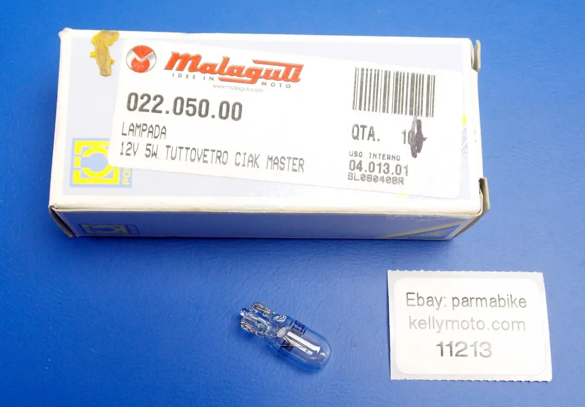 Oem Malaguti Madison S 200 Rs 250 License Plate Light Bulb 12V 5W 022.050.00 1