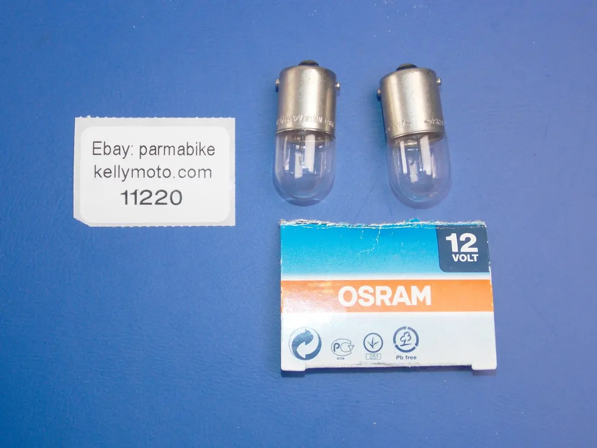 2X Osmar 5008 Automotive Bulb Light 12V 10W Base Ba15s 211-N211 R10w 1