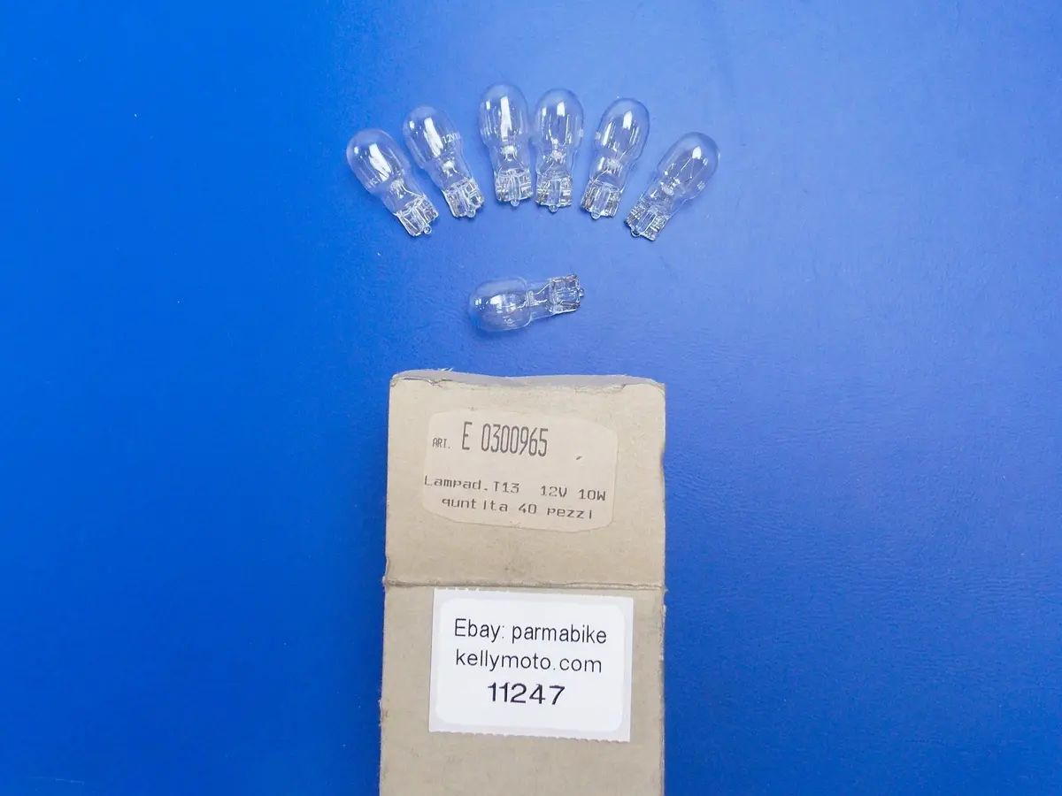 7X All Glass Instrument Light Bulbs 12V 10W T13 E0300965 Motorcycle Automotive 1