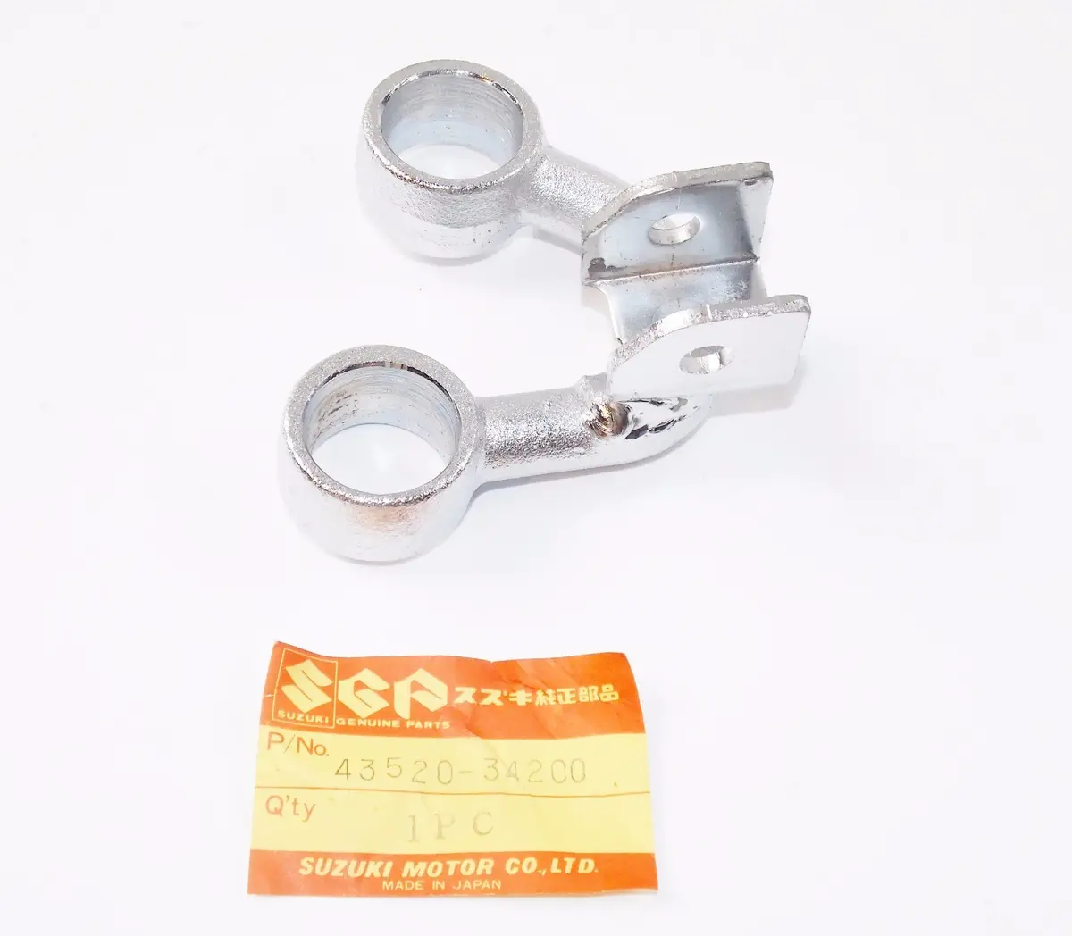 Nos Oem Suzuki 81-82 Gs 650 Lh Front Footrest Chrome Bracket 43520-34200 1