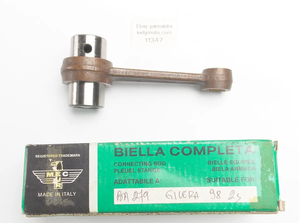 Nos Mec Eur Engine Crank Connecting Rod+Bushings+Pin Gilera 98 Cc 2-Stroke Ba279 1
