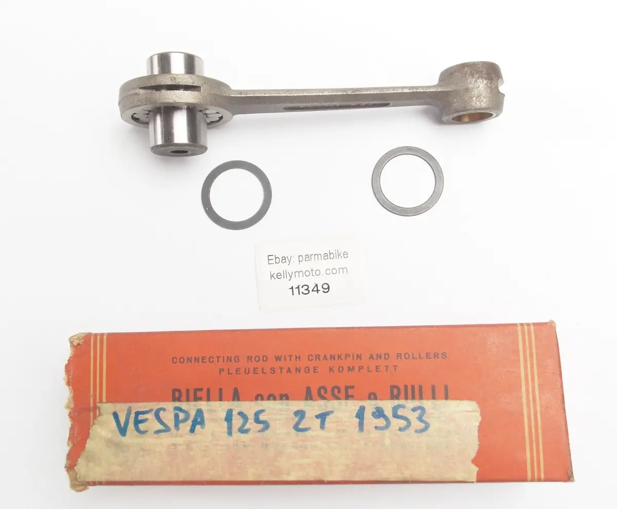 Nos De-Mi 037 Engine Crank Connecting Rod+Bearings+Pin Vespa 1953 125 2-Stroke 1
