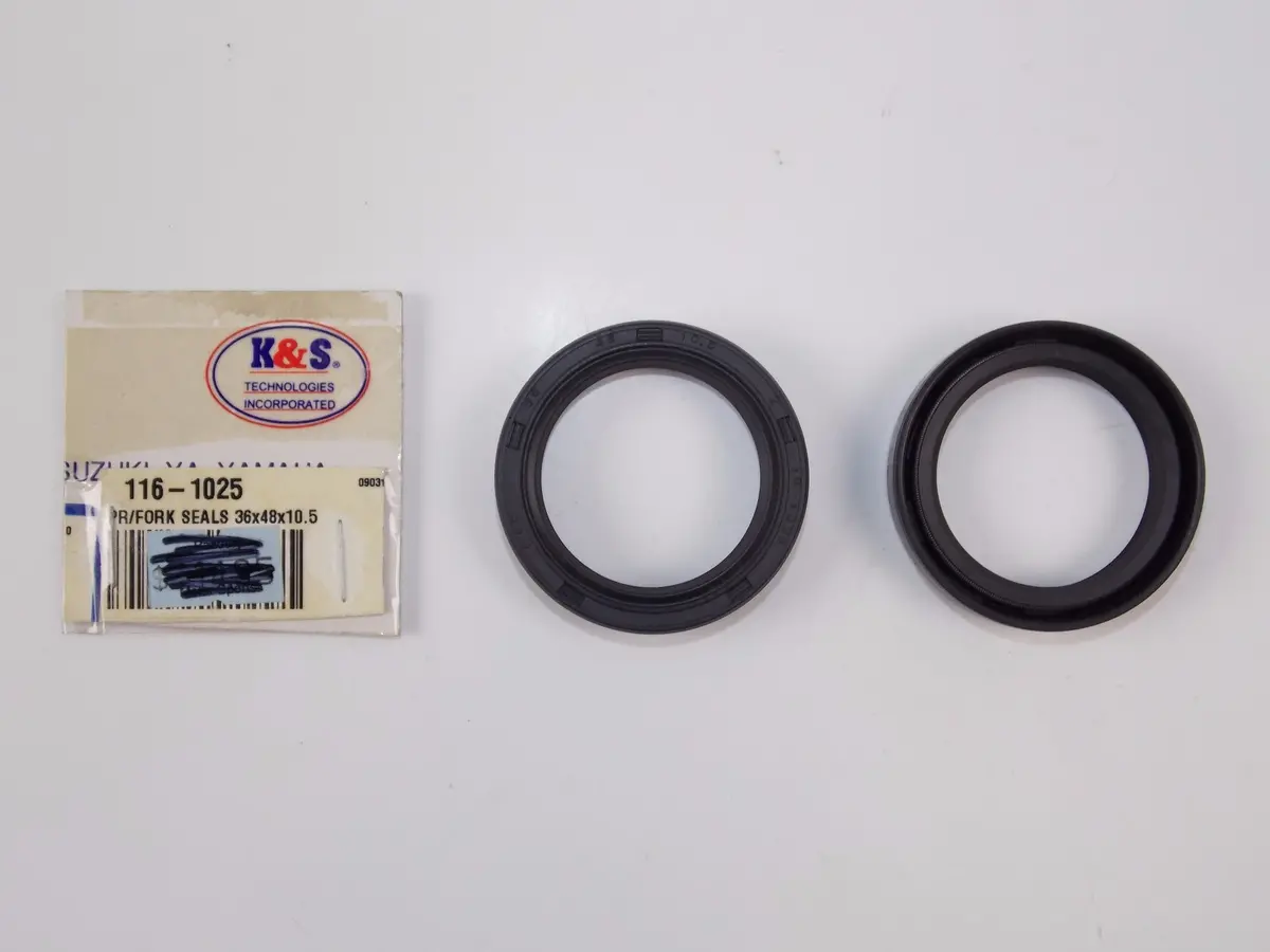 K&S Front Fork Oil Seal Set 36X48x10.5 Honda Kawasaki Suzuki Yamaha 116-1025 1