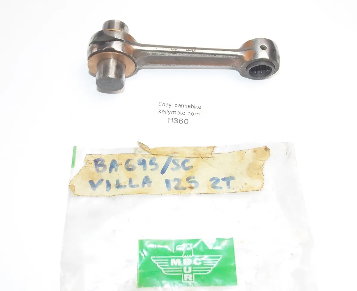 Mec Eur Ba69s/Sc Engine Crank Connecting Rod+Bearings+Pin Villa 125 Cr 2-Stroke 1