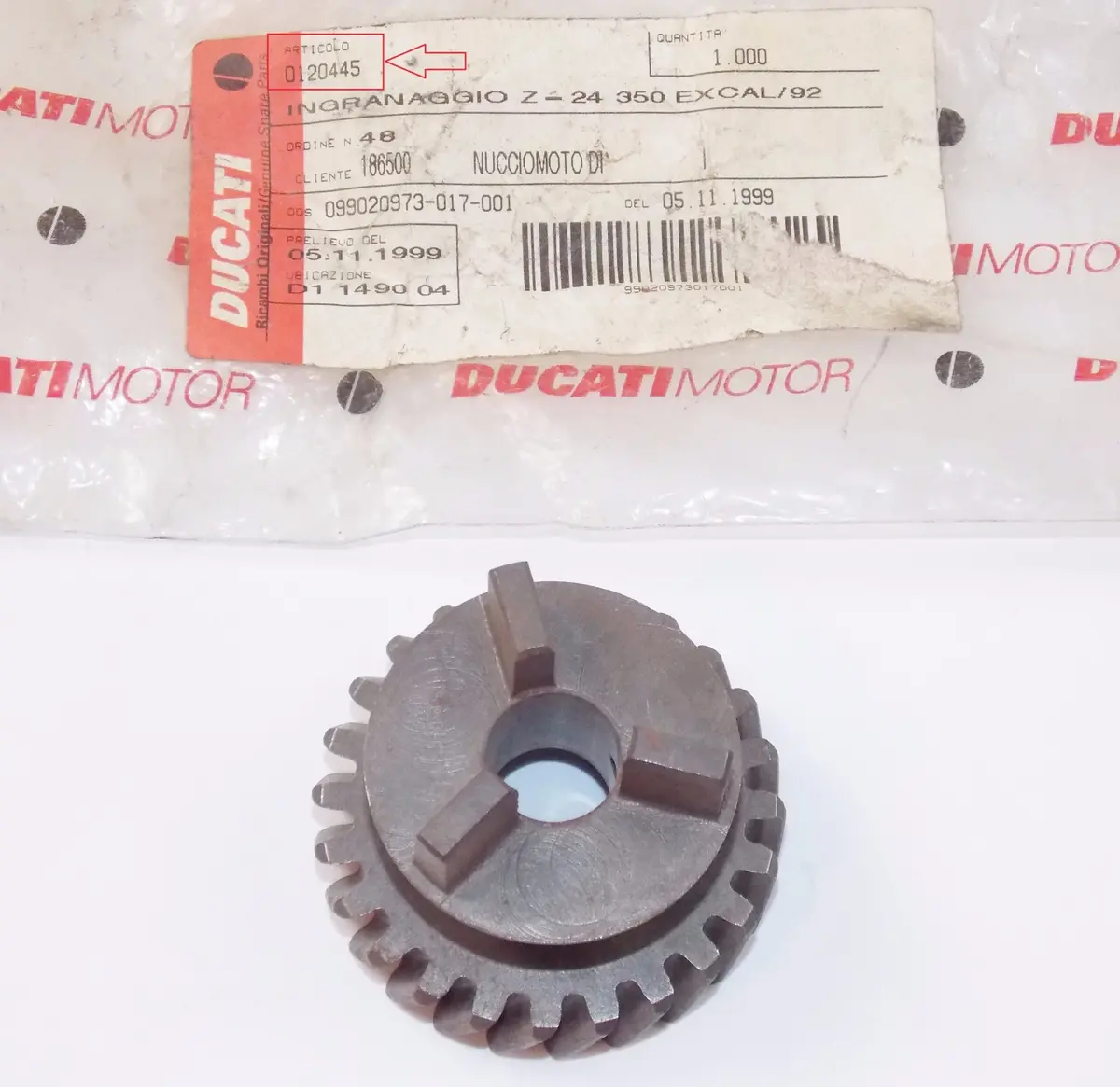 Nos Oem Ducati Morini 1992 350 Excalibur Starter Gear 120445 1