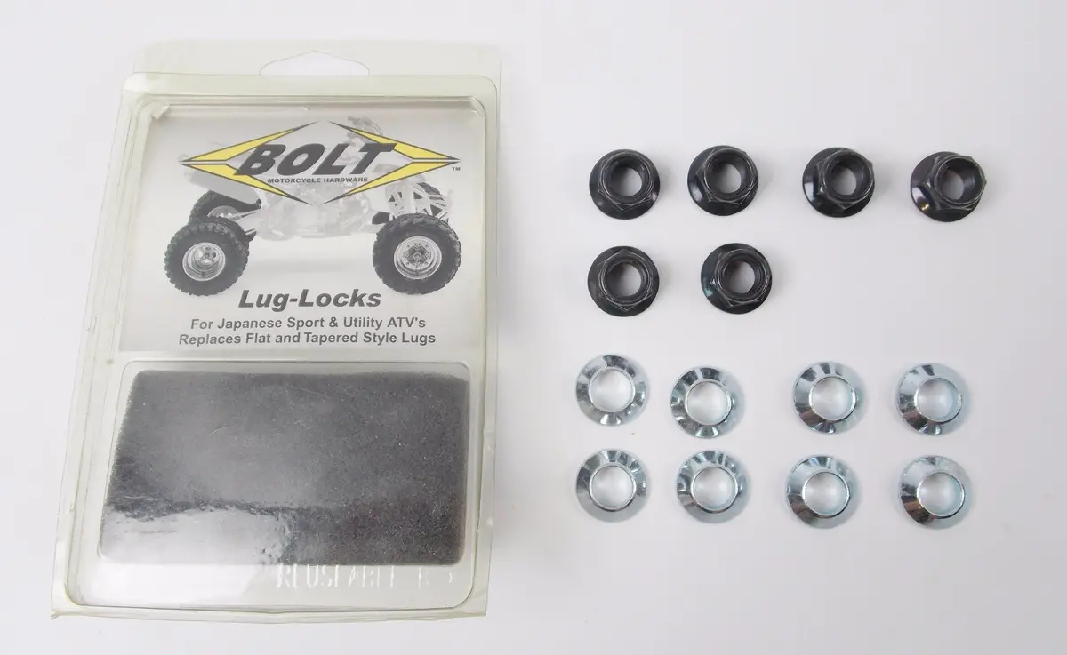 Lug-Locks Replaces Flat Tapered Style Lugs Japanese Sport Utility Atv's 2005-Lug 1