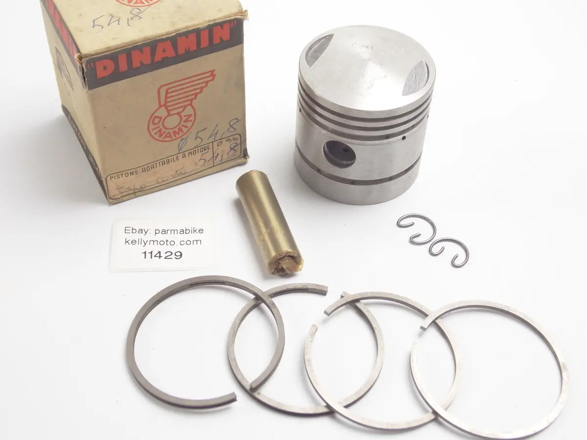 Nos Dinamin Piston+Rings+Pin+Clips Set Cpl. 54.8 Mm Zanella Ceccato 125 4-Stroke 1