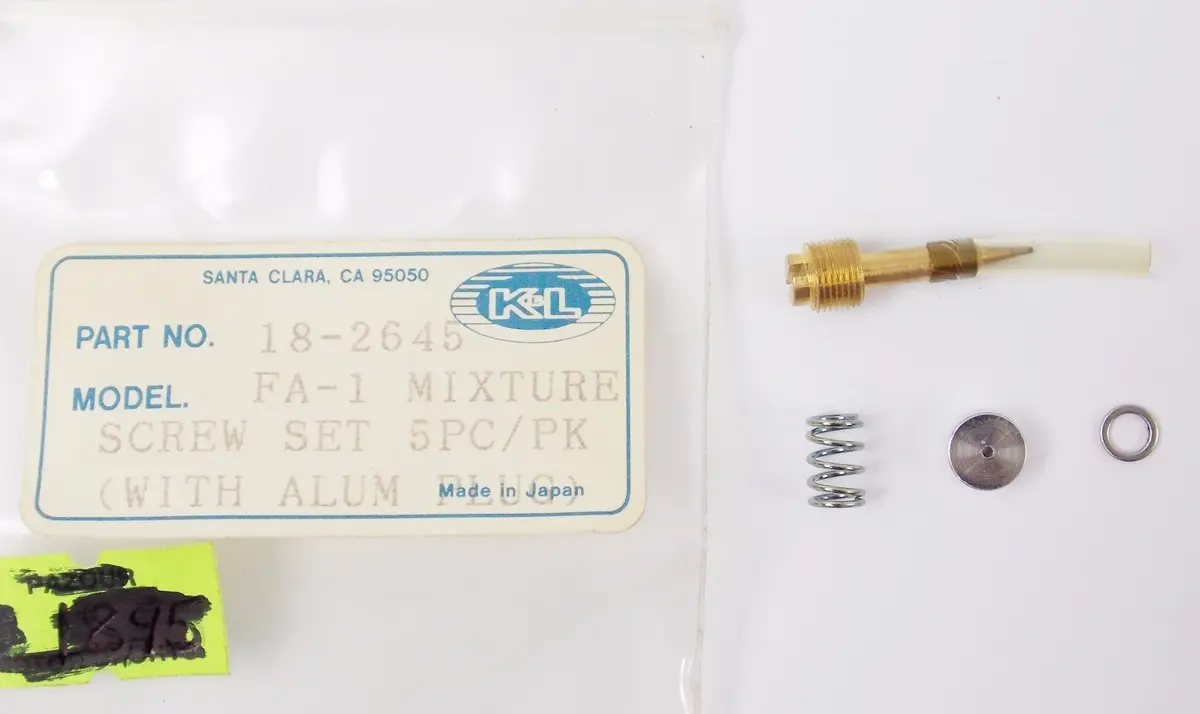 K&L Fuel Fa-1 Mixture Screws W/Aluminum Plug Mikuni Bs Series Carbs 18-2645 1