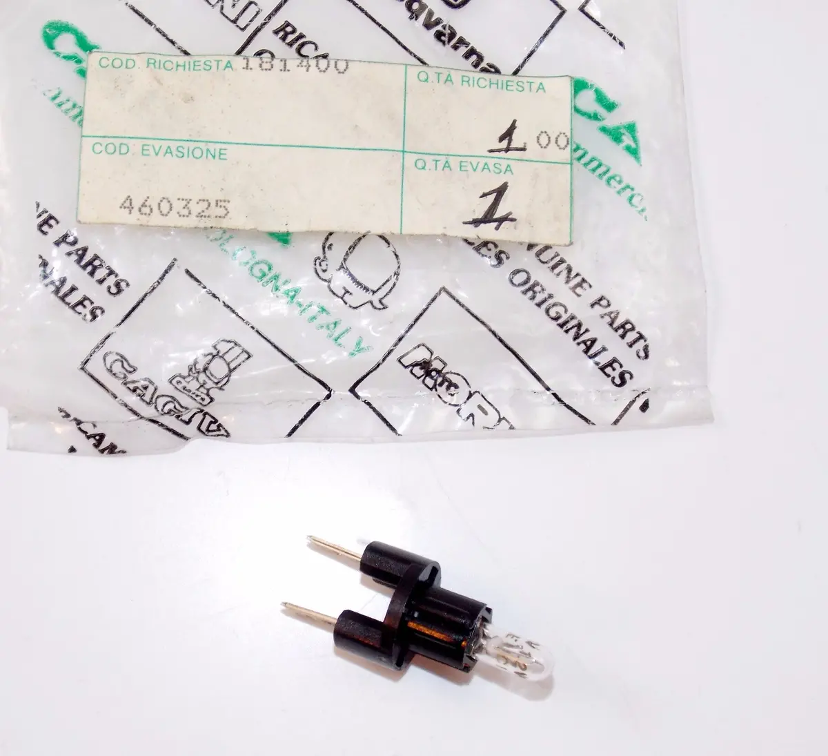 Nos Oem Cagiva 1987/88/1992 Morini 350/501 Excalibur Lamp Socket Bulb 12V 460325 1