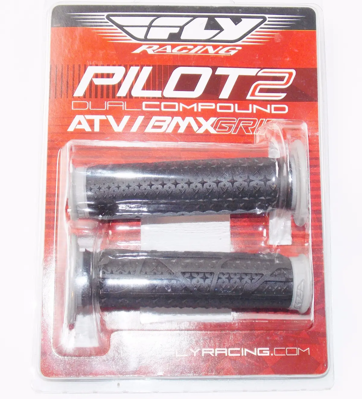 Fly Racing Pilot2 Dual Compound Black/Gray Atv/Mbx Grips Honda Cr125/250 Crf250 1