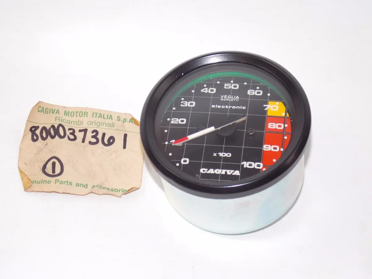 Nos Oem Cagiva 1980'S Sst 125 Low Rider / Aletta Revolution Tachometer 800037361 1