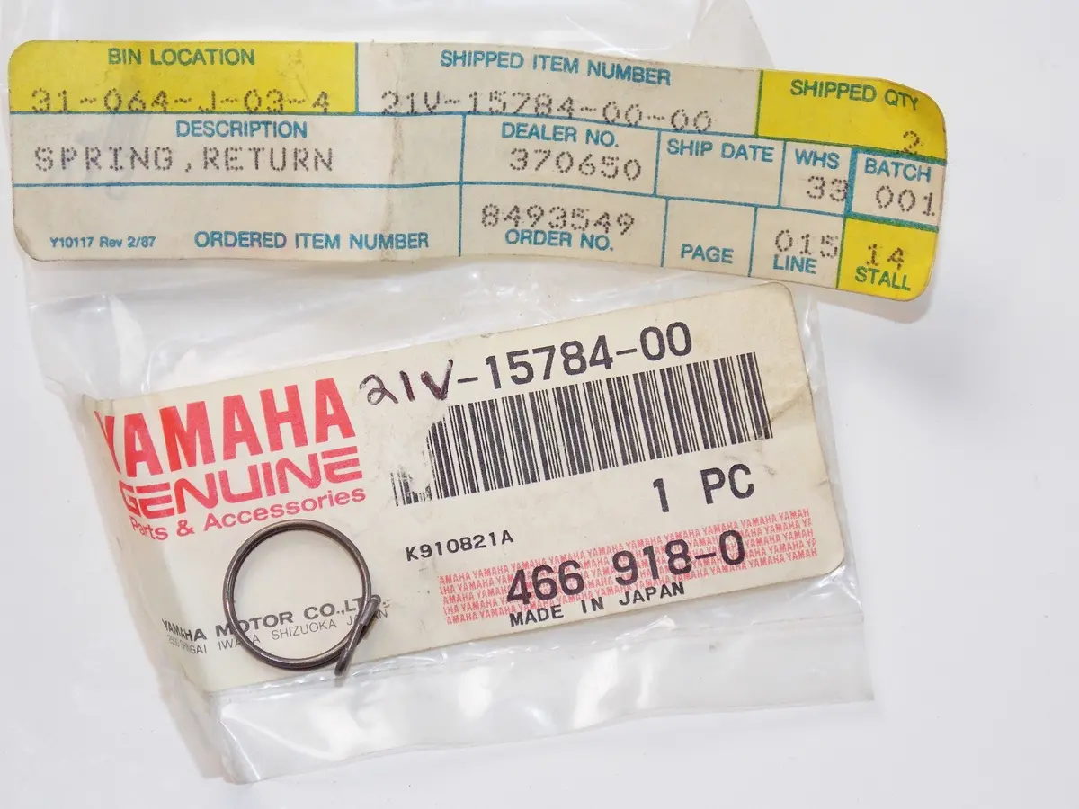 Nos Oem Yamaha 1985 Ytm200n Starter Spring Return # 21V-15784-00 1