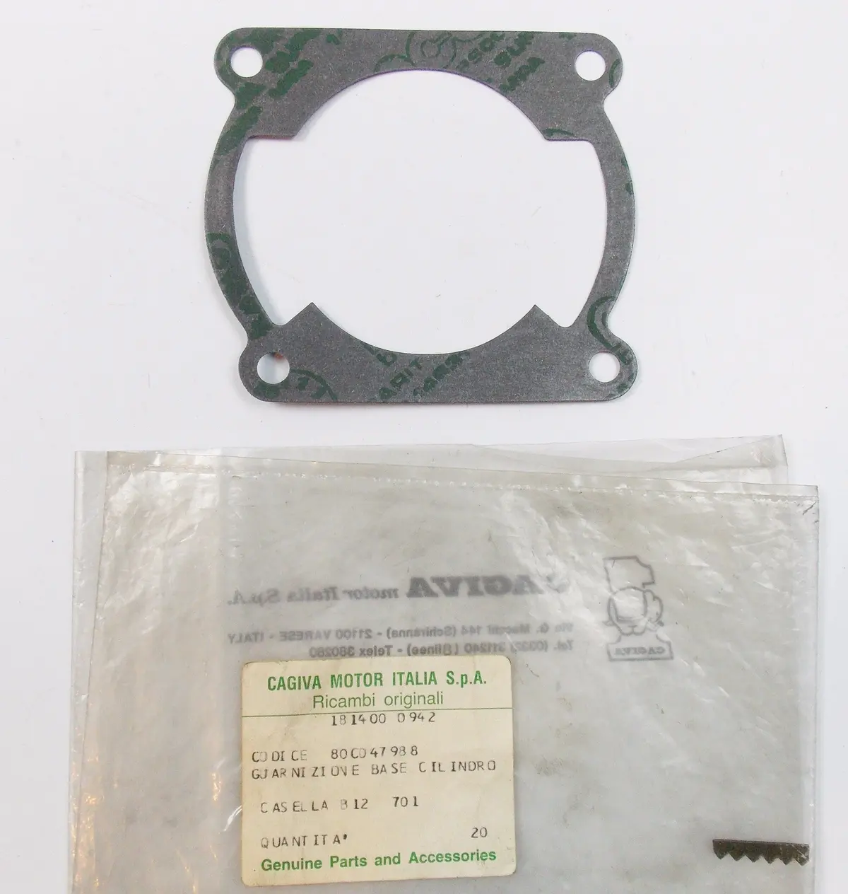 Nos Oem Cagiva Cylinder Base Gasket Ducati Morini 80B047988 | 80C047988 1
