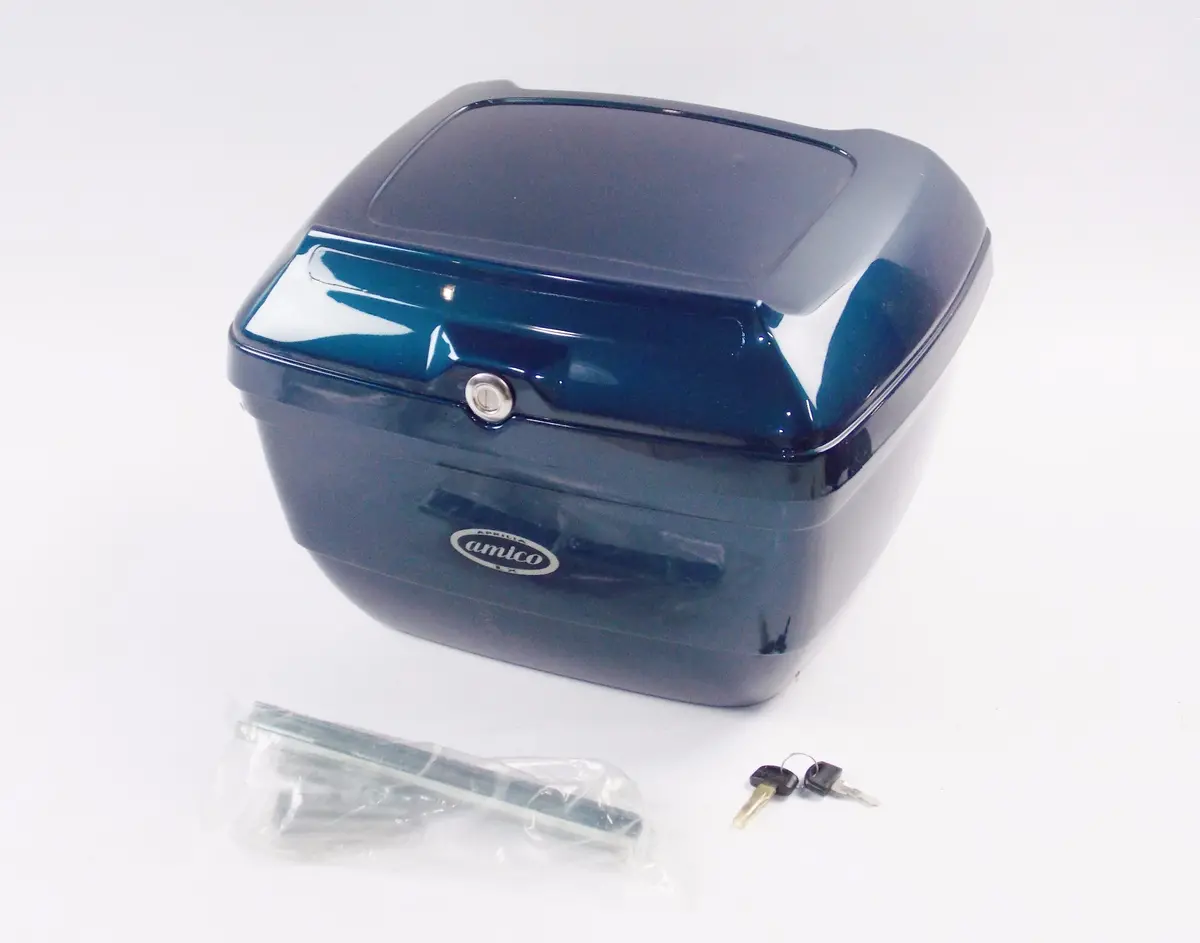 Aprilia Amico Lx Rear Suitcase + Mounting Plate Holder Luggage Blue 13.5X13.5X10 1