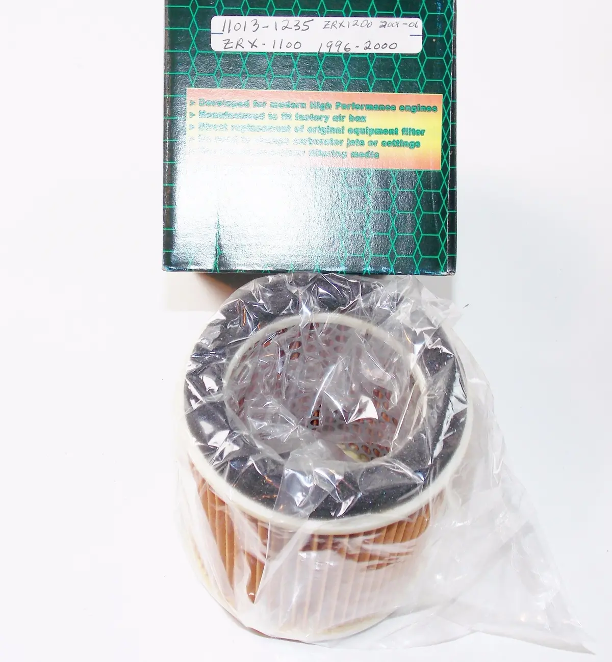 Nos Hiflo Air Filter Kawasaki 96-00 Zrx1100 01-05 Zrx1200 #Hfa2910 Oe#11013-1235 1