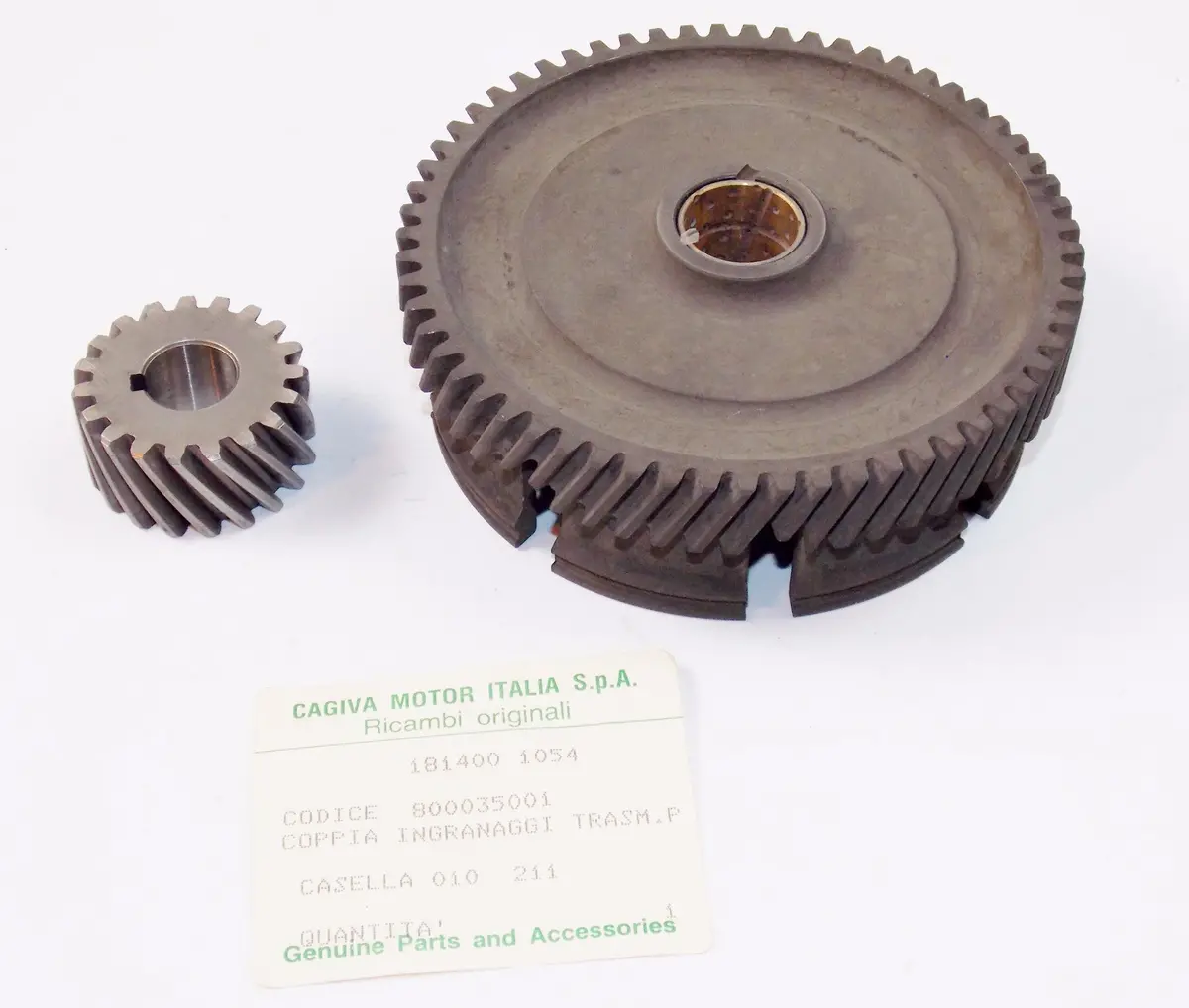 Nos Oem Cagiva Aletta Electra Primary Transmission Gear Set 800035001 1